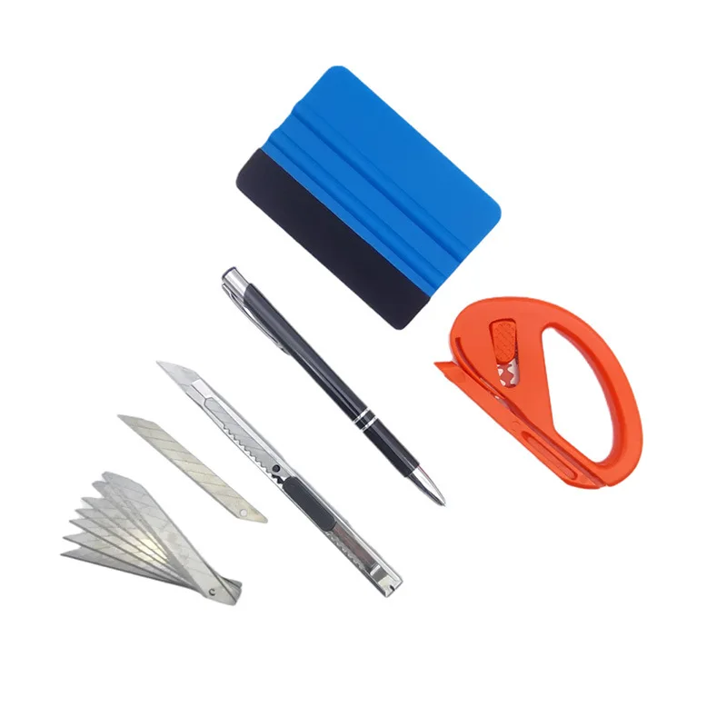 Car Vinyl Wrapping Kit Tools Squeegee Vinyl Wrap Blades Razor Cutter Air Release Pen Tool Decal 5Pcs Set 5SC9