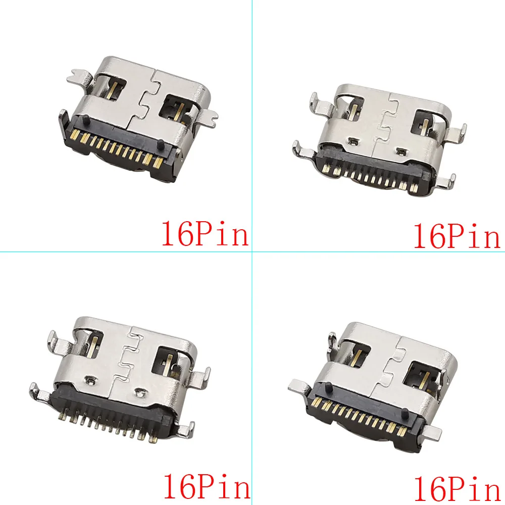 10Pcs USB Typ-C 2/6/16/24Pin Weibliche Lade Port Jack Stecker SMD SMT PCB USB-C Buchse Löten Typ Adapter DIY – Detail 2