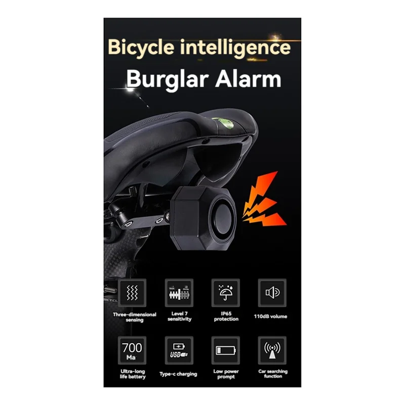 A45U Fiets Trillingsalarm USB Opladen Inbreker Motor Fiets Beveiligingsalarm Met Afstandsbediening