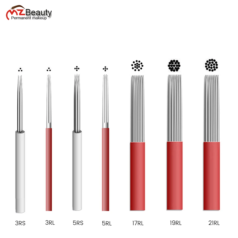 Microblading Shading Needles Shader Blades Tattoo Fog 3D Eyebrow Aiguille Permanent Makeup Agujas R3 R5 R7 R9 R17 R19 R21 R40