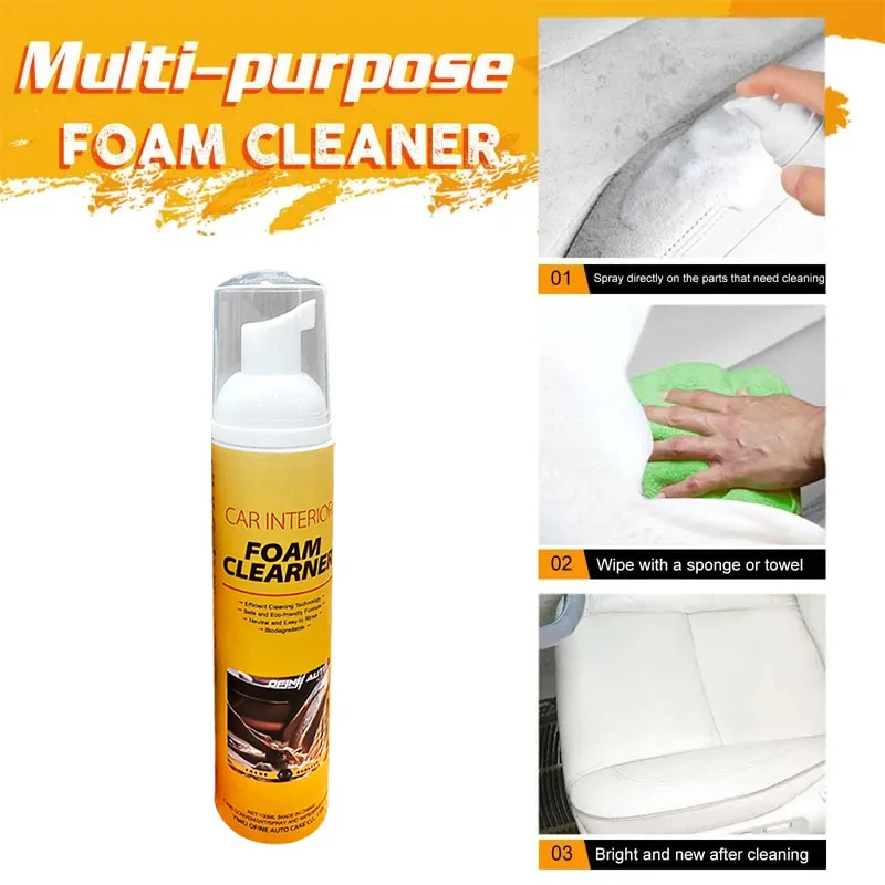 LEIBOO Multi-purpose Foam Cleaner Cleaning Agent Automoive Car Interior Home Foam Cleaner Home Cleaning Foam Spray Cleaners