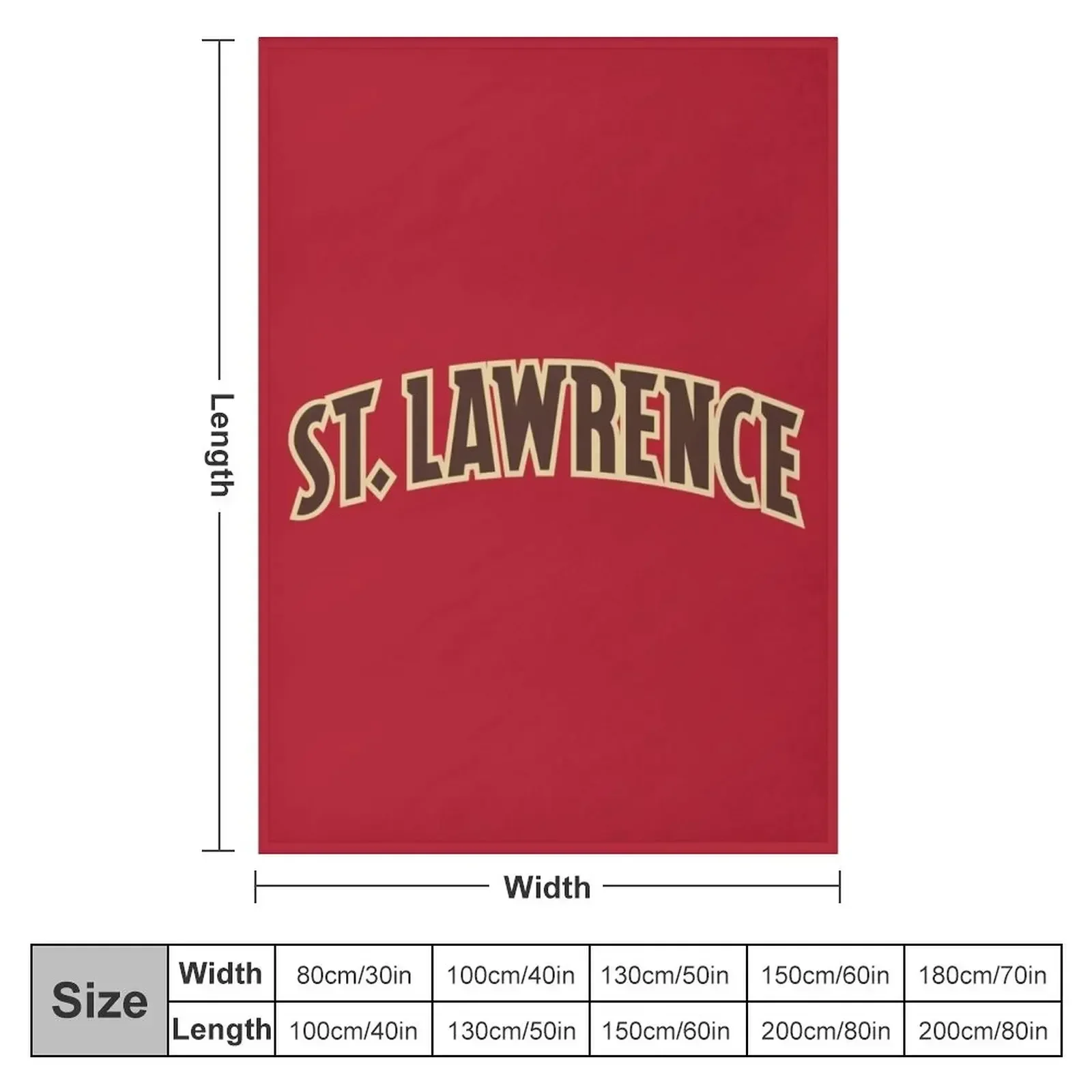 St. Lawrence Saints Throw Blanket Heavy Hairy Softest Stuffeds Blankets