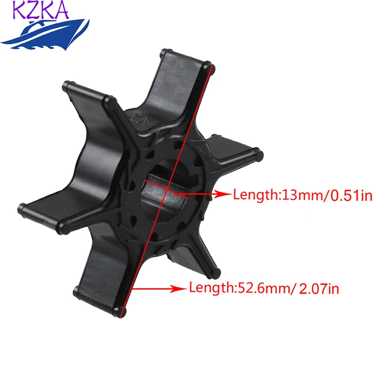 63V-44352-01 Water pump impeller for Yamaha 9.9HP 15HP 20HP 2T/4T Marine Engines 63V-44352-01-00 Replaces Parts