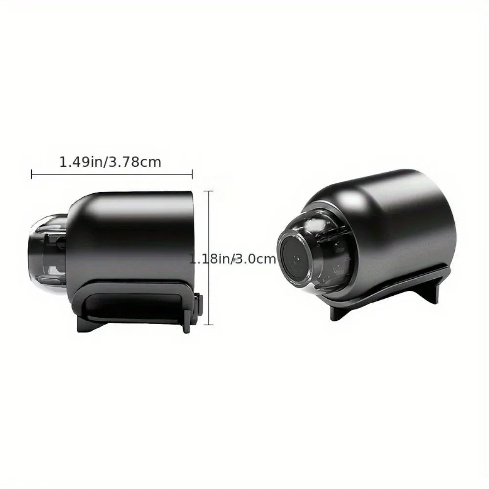Mini Micro WiFi Camera with Hidden Mic & Stand, Mobile App Control. Ideal for Home, Office, Car Monitoring