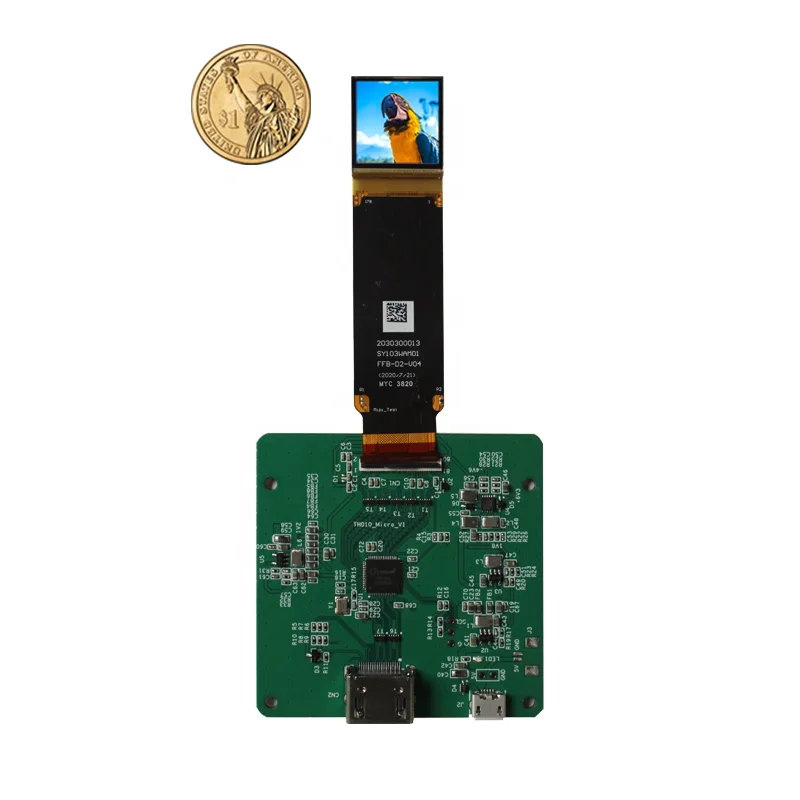 1.03 inch 2560x2560 high brightness micro amoled oled display with driver board for AR optical module glasses