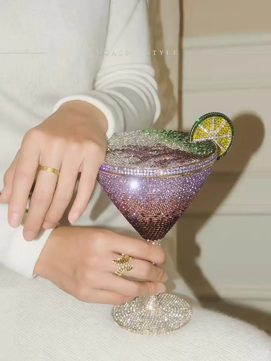 

Luxury Glitter Shiny Evening Bag Crystal Rhinestones Diamond Clutch Purse Women Handbag Wedding Party Banquet Bag Shoulder Bag