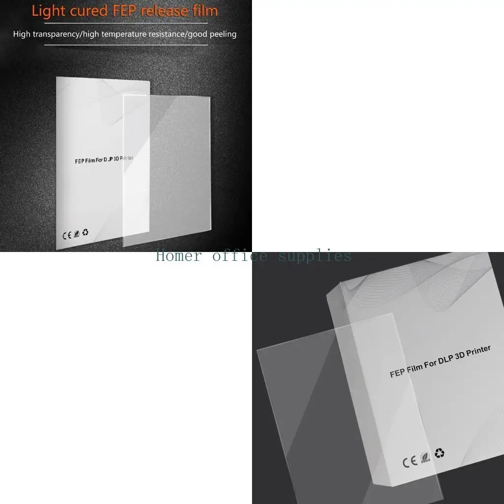 

K43B 2 упаковки разделительной пленки FEP, листы пленки FEP SLA/LCD 200 x 140 мм для полимерного 3D-принтера