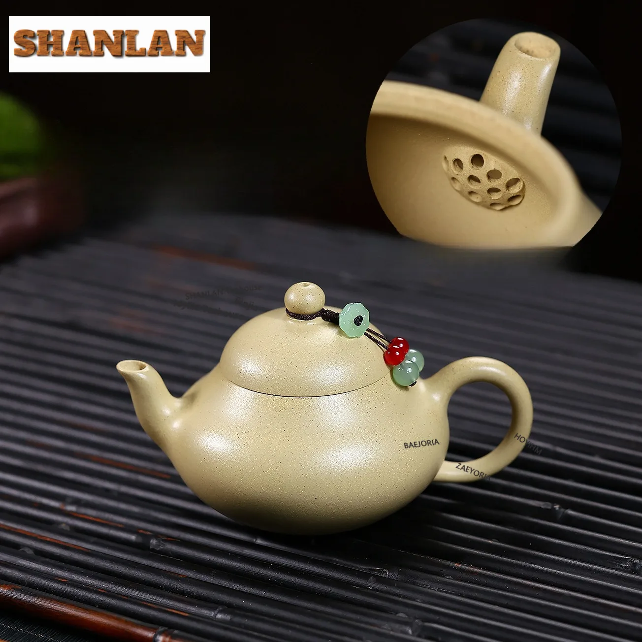 160ml Exquisite Yixing Purple Clay Teapots Handmade Pear Shape Pot Raw Ore Benshan Green Mud Kettle Zisha Tea Set Collection