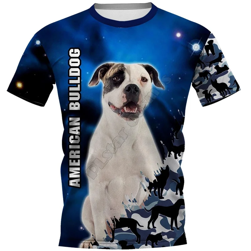 Amstaff Bitbull Dog T Shirt Men's 3D Tervuren Doggy Printed Tee Shirts Womens Clothing Summer Kids Casual Tops Tees Short Sleeve