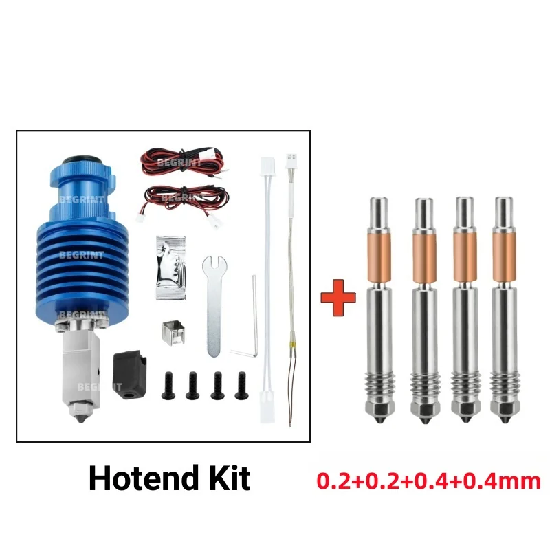 BEGRINT Hotend Upgrade TZ V6 3.0 Hot-End-Keramikheizung Einteilige Düse aus gehärtetem Stahl für Ender 3 Ender 3 V2 Ender 3 Pro VORON 2.4 8