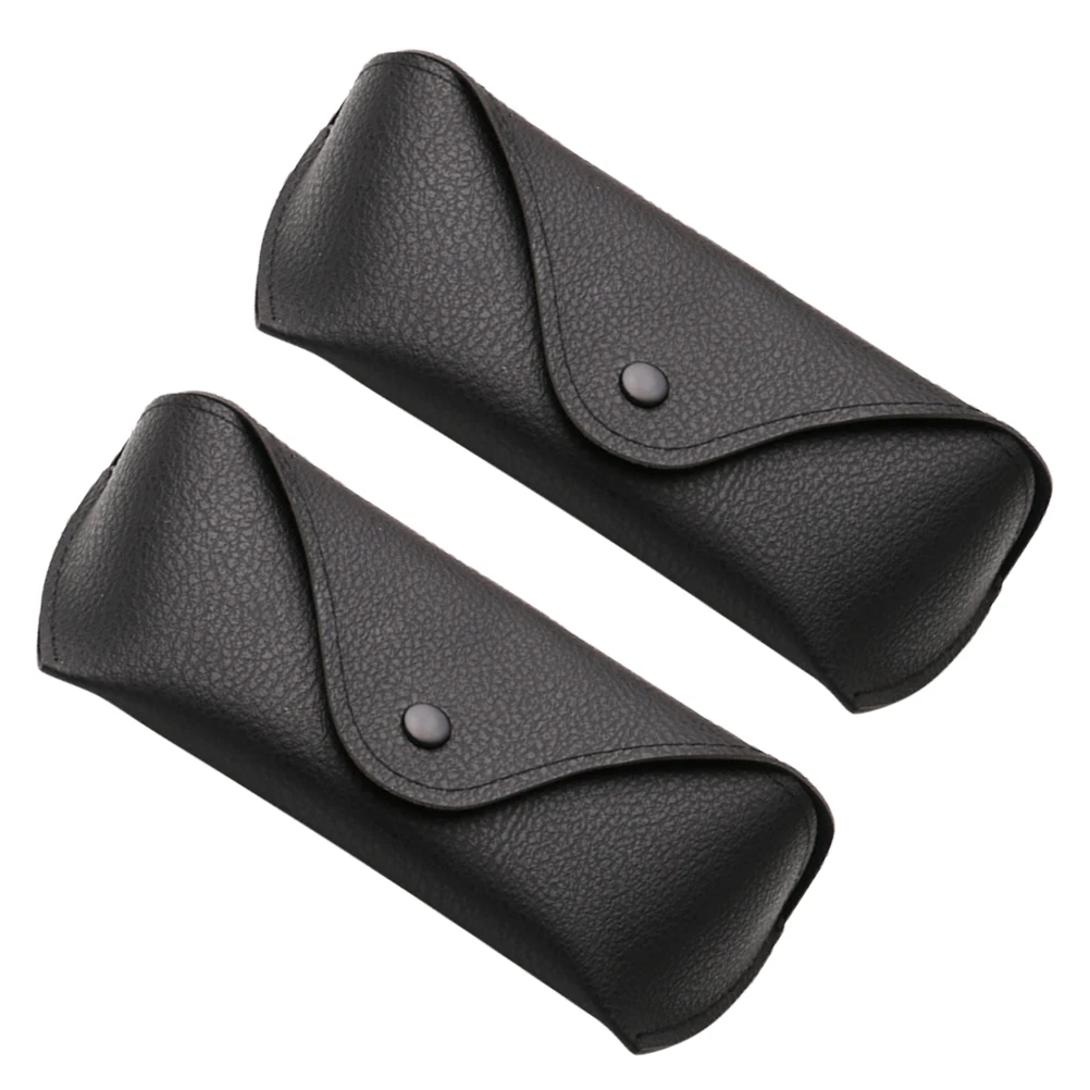 

2Pcs Oxford Glasses Case Slim Soft Cover Buckle Design Sunglasses Box Travel Storage Protective Holder