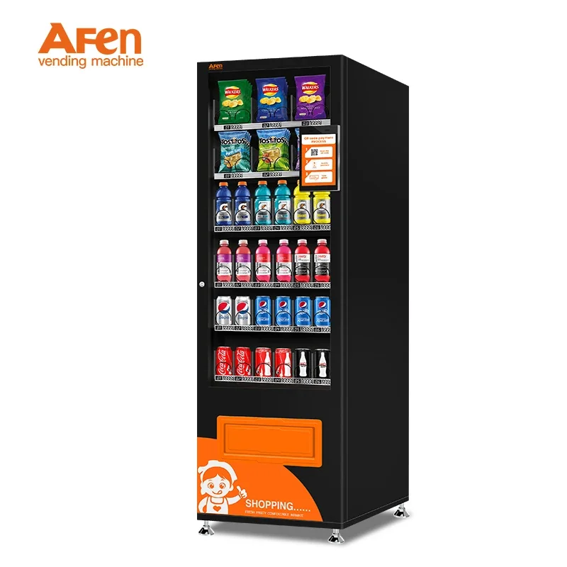 

AFEN New Cashless AI Intelligent Convenience Cabinet Fresh Fruit Vegetables Salad Smart Fridge Digital Vending Machine For Drink