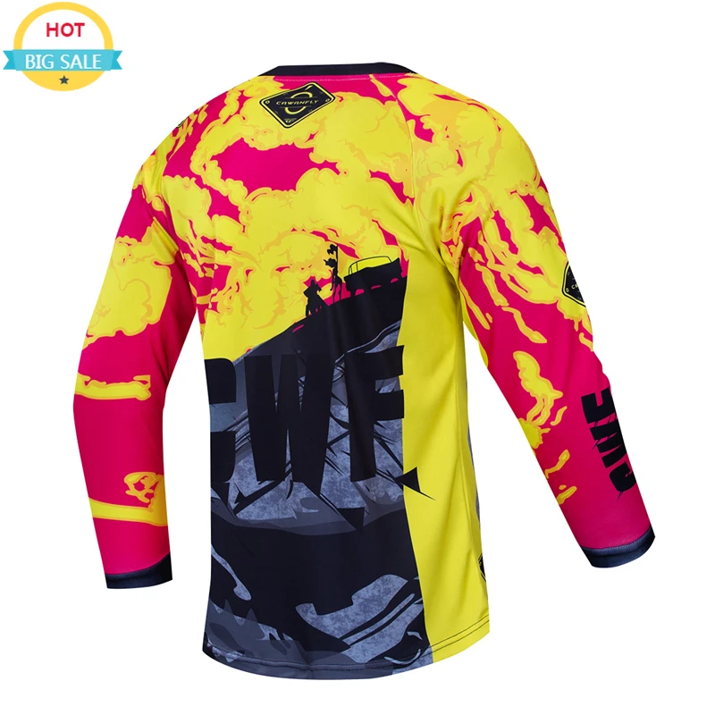 

Джерси для мотокросса, горный велосипед dh, скоростной спуск, эндуро, велосипедная мужская рубашка BMX