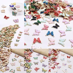 11 Style 10Pcs Mixed-color Colorful Resin Alloy Metal Butterfly Charms Animal Pendant For Jewelry Making DIY Bracelet Necklace
