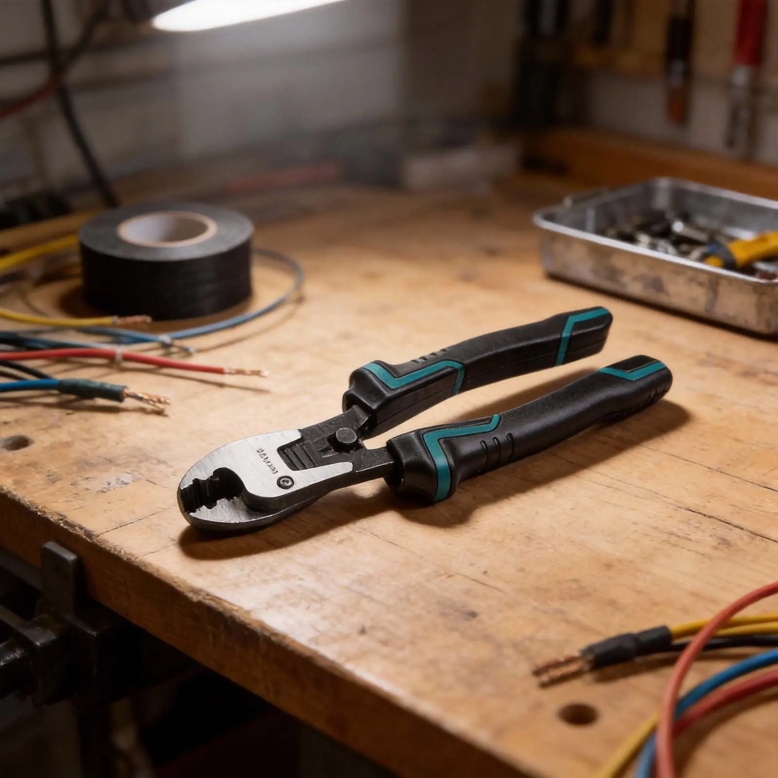 6 Inch for cable Cutter with Integrated Stripping Slots and Comfortable Rubber Coated Handles for Wire Cutting