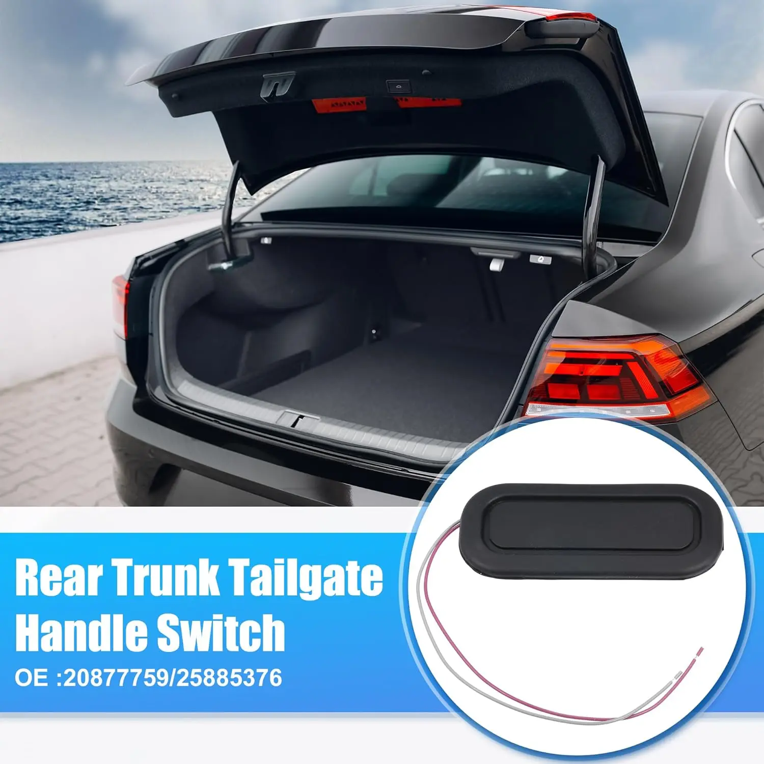 الخلفي الجذع التبديل زر غطاء صندوق السيارة الباب الخلفي الإصدار التبديل لكاديلاك CTS 2.0L 3.0L 3.6L 6.2L 2008-2014 22895519/901-073 1 قطعة