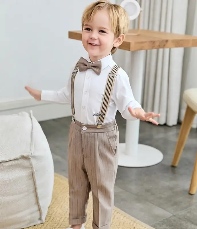 Boys Summer Photograph Dress School Kids Beaufitul Birthday Suit Children Formal Wedding Performance Luxurious Tuxedo Wear