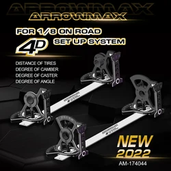 ARROWMAX AM-174044 4D FAST EASY SET-UP SYSTEM WITH BAG 2022 CAMBER CASTER TOE TRACK WIDTH FOR 1/8 RC GT PAN TOURING ONROAD CAR