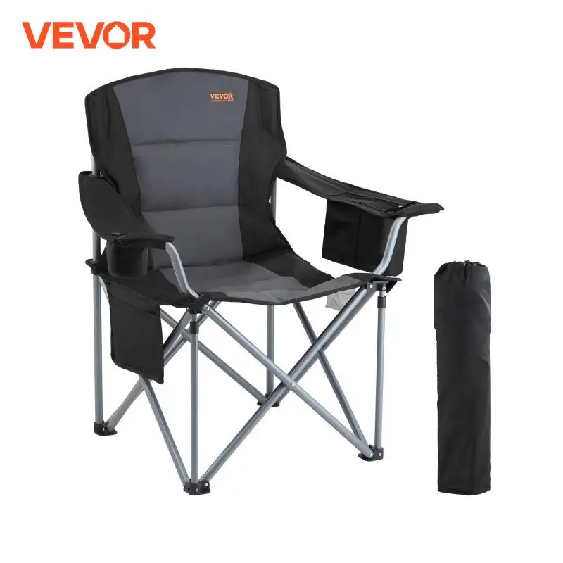 VEVOR Outdoor Camping Chair 350lbs High Load Ultralight Folding Chair Portable Beach Hiking Picnic Travel Seat Fishing Tool