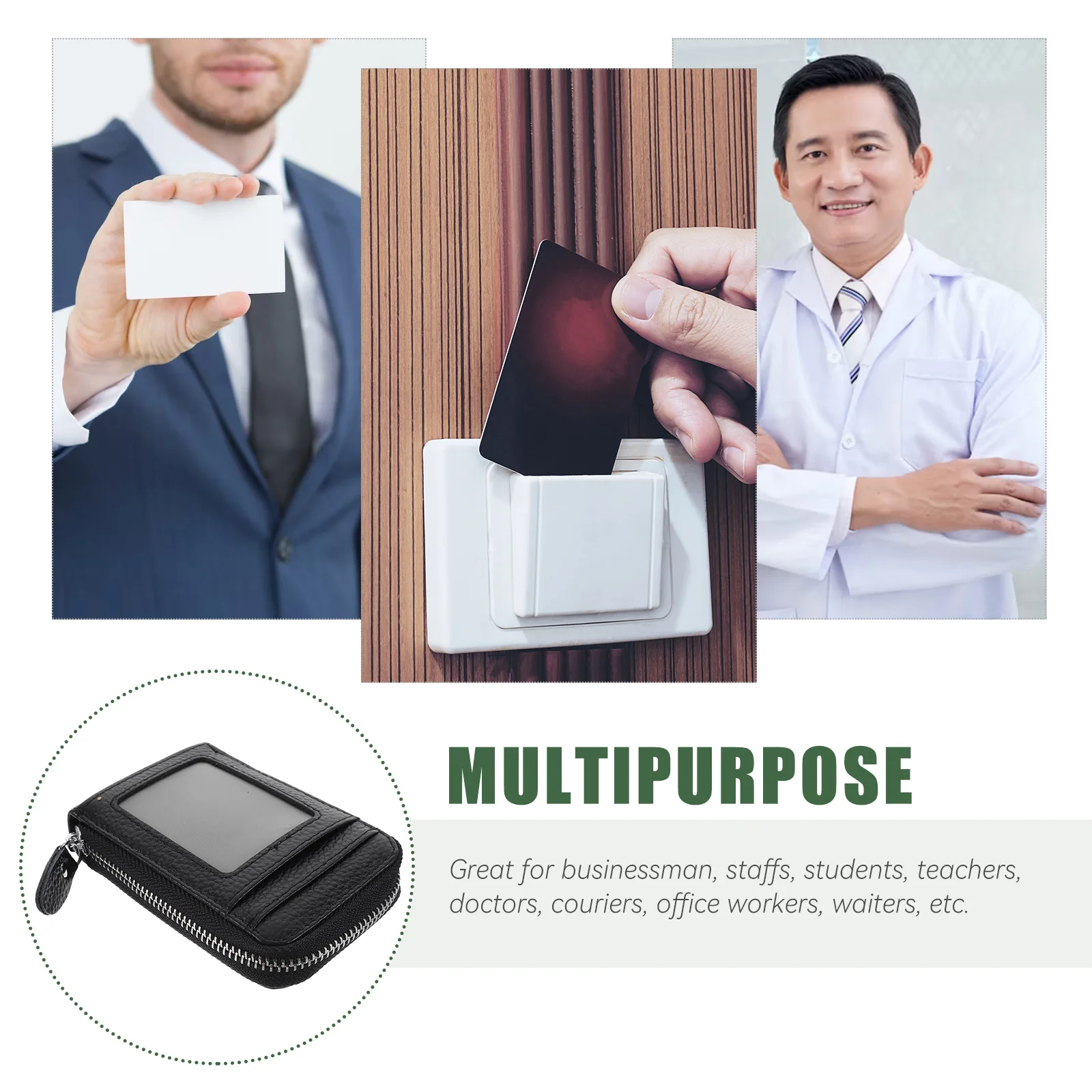 

Bag Zipper Closure Secure Organizer Pouch For Travel Credit Case Pouch Wallet Bag