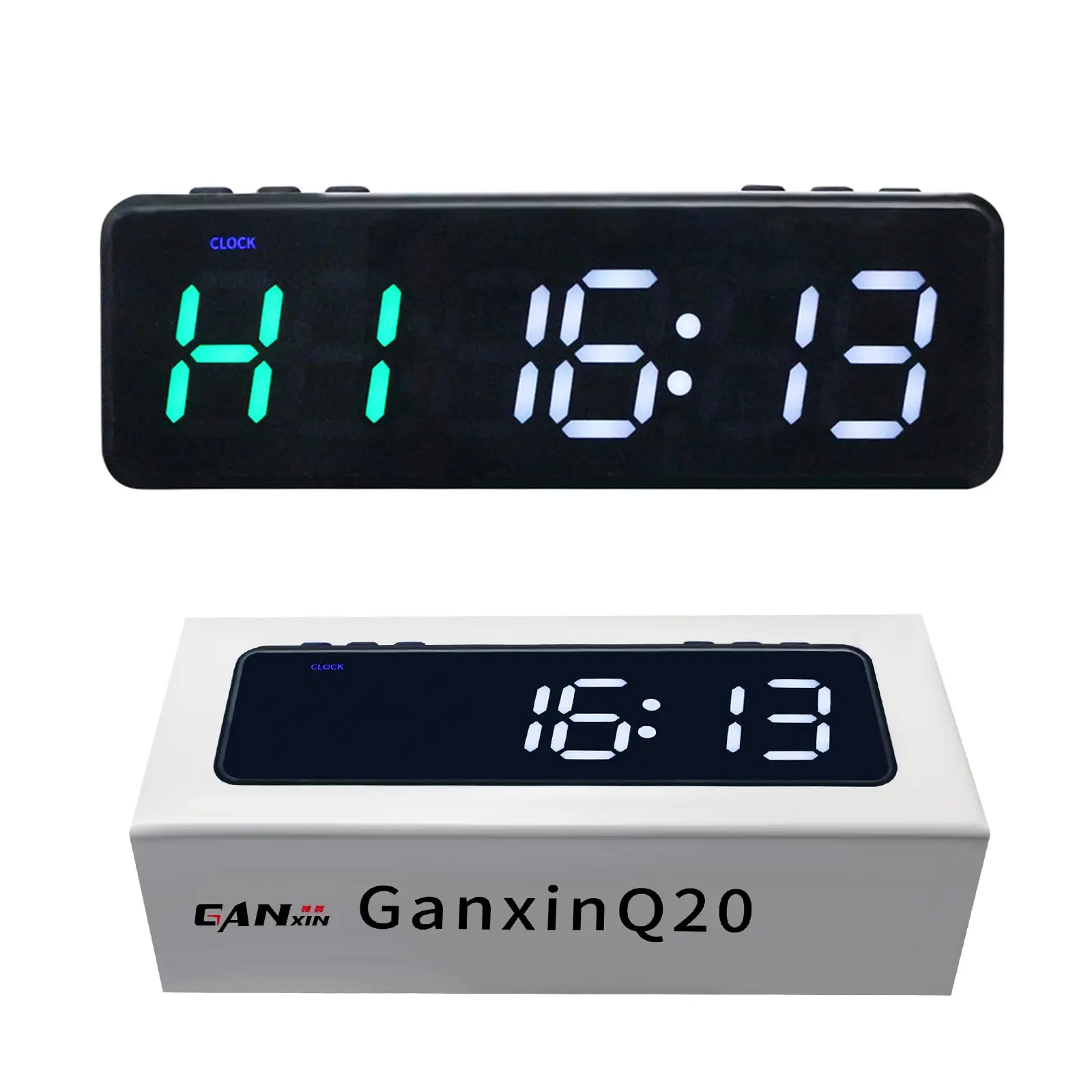 GANXIN Q20 LED Interval Timer Bluetooth-Controlled Workout Timer with Rechargeable Battery 5 Modes and High Visibility for Home