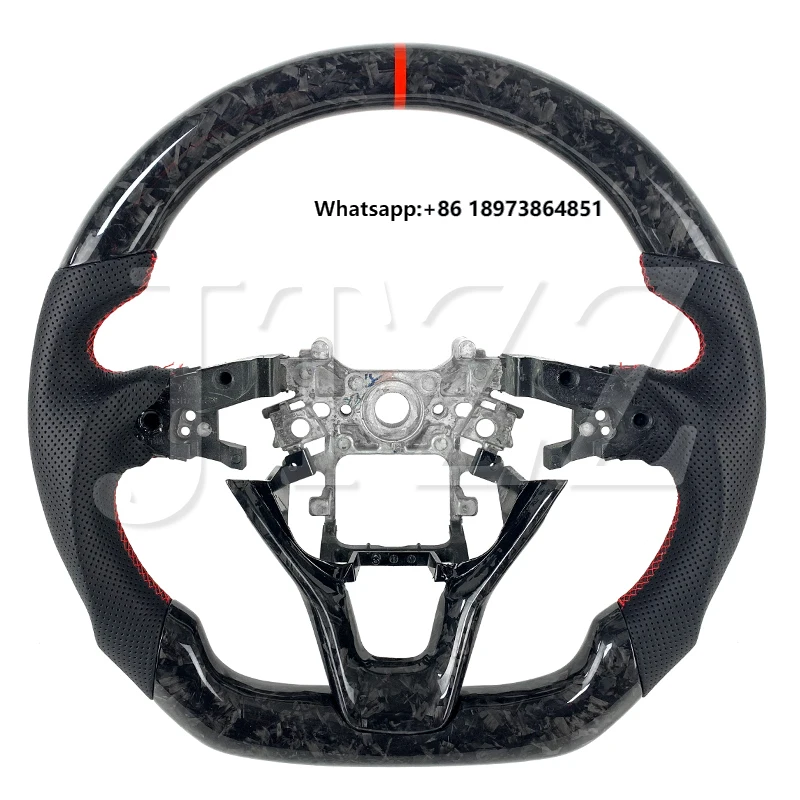 

For Honda Accord 10th Perforated Leather Forged Carbon Fiber Car Steering Wheel 2018 2019 2020 2021 2022 2023 2024