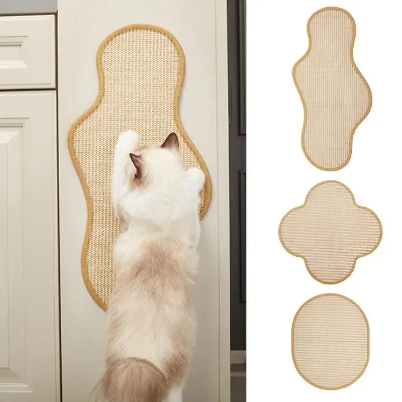 Wall Mounted Polyester Cats Sleeping Mat Cat Scratching Board Cactus plum blossom oval Shape Scratc Non Slip Pad Pet Toys