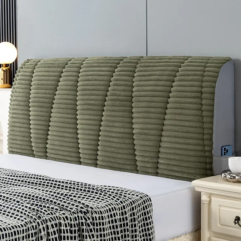 

Универсальный зимний утолщенный стеганый чехол на изголовье кровати, мягкий бархатный чехол на изголовье кровати, спинка кровати, пылезащитный чехол