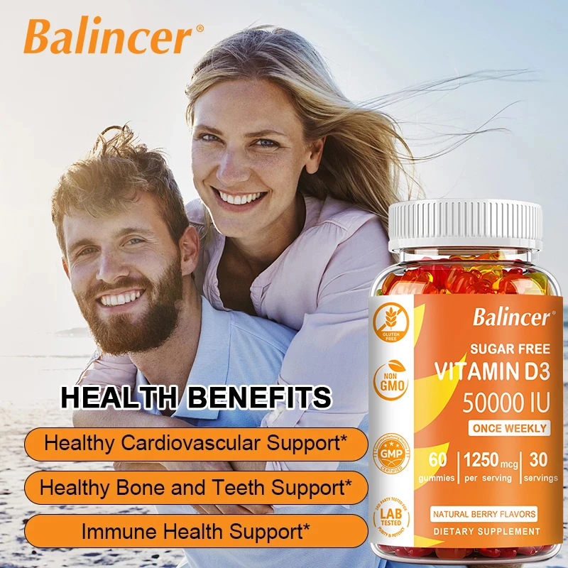 High Potency Vitamin D3 50,000 IU - Immune Support, Bone, Teeth, Heart and Nerve Health, Antioxidant - Gluten-Free, Non-GMO - Image 6