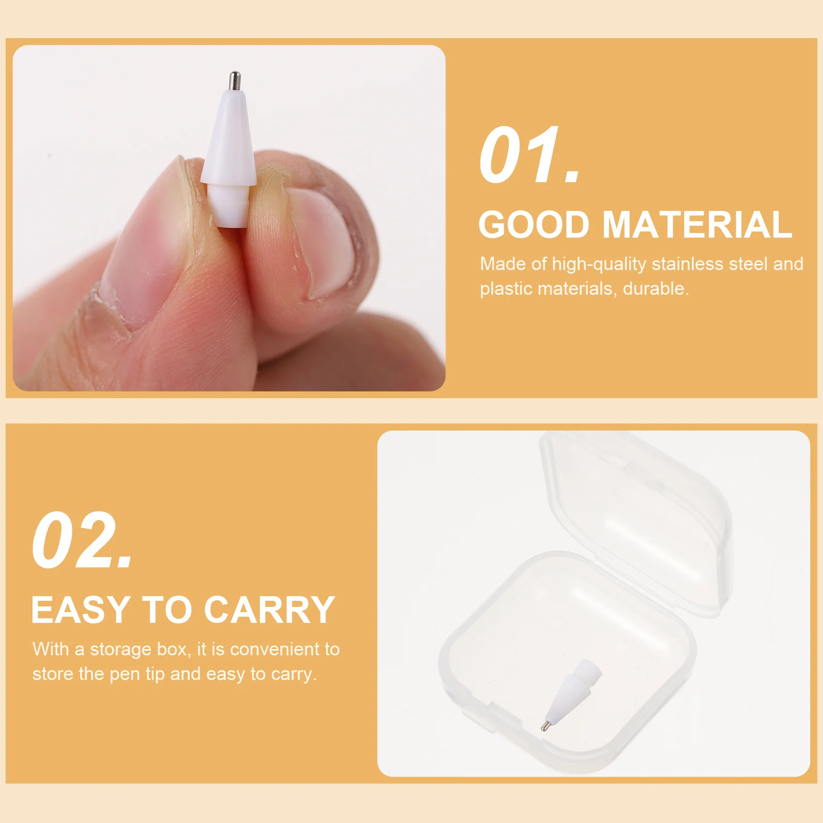 

1 шт. компактный износостойкий сменный наконечник стилуса, удобный для карандашей 1, 2, поколения, портативный аксессуар