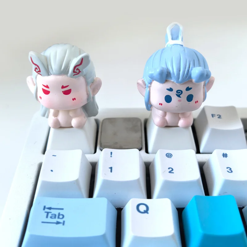 

Nezha Keycap Cross Axis Mechanical Keyboard With Three-Dimensional Decoration Aobing Jiejie Beast Shiji Niangniang