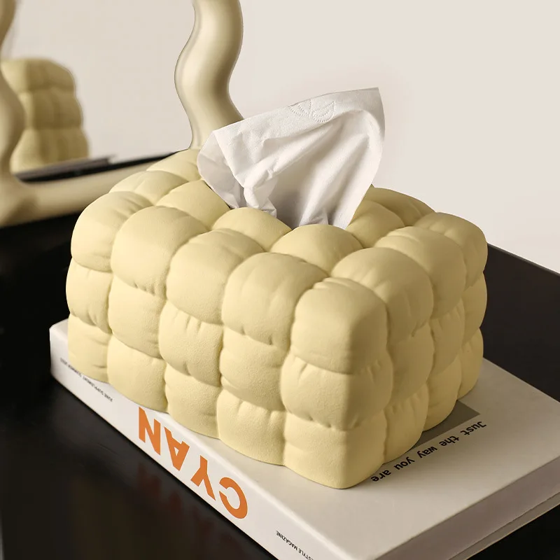 

Bread-shaped Ins Ceramic Tissue Box Living Room Coffee Table Dining Decorative Wholesale