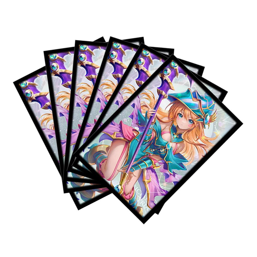 63x90mm 50PCS laser Illustration Anime Card Sleeves Trading Card Sleeves Japanese Card Protector for YGO Game Cards