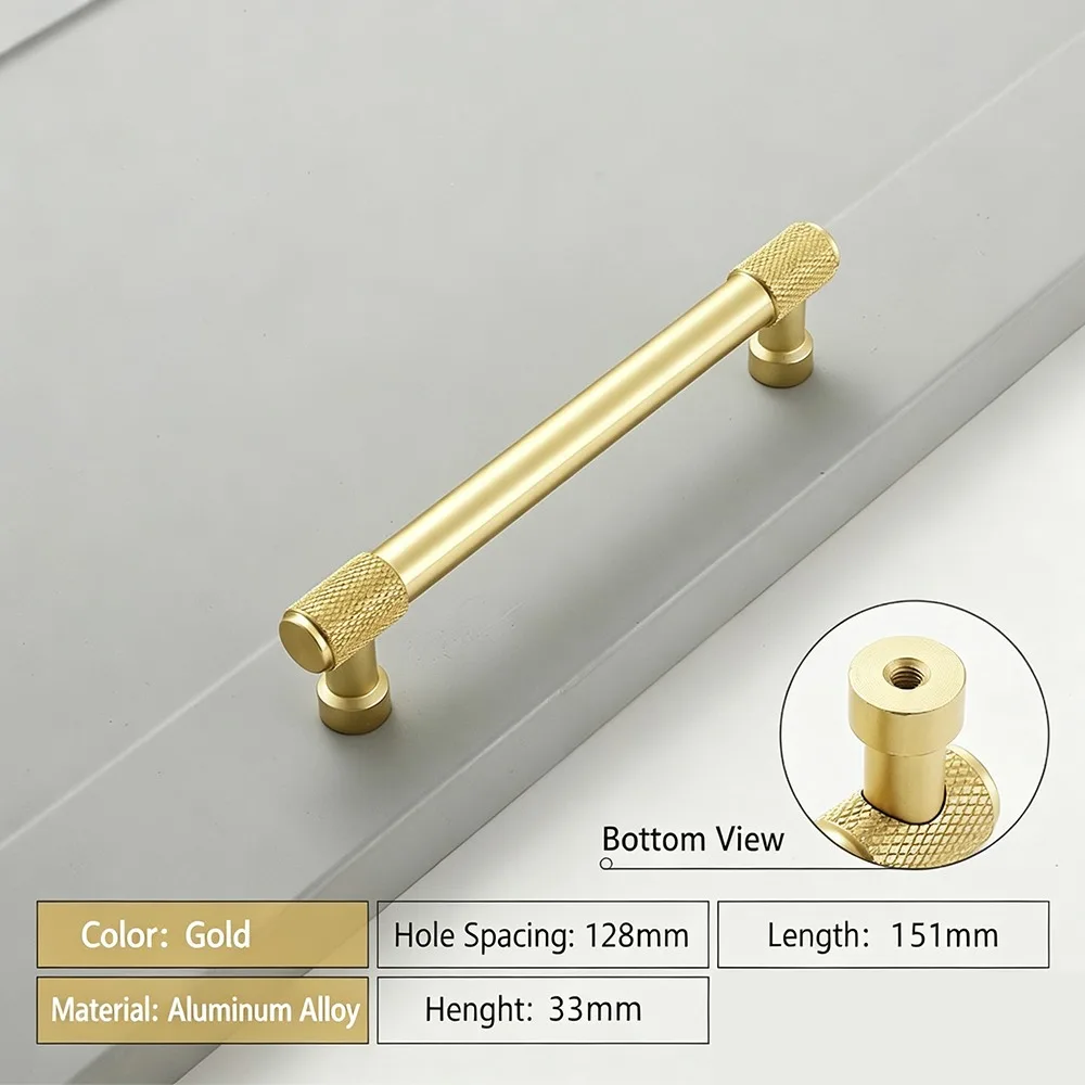 Simple Aluminum Alloy Cabinet Knob Pull Modern Style Drawer Handles Door Handles For Bedside TV Cabinets