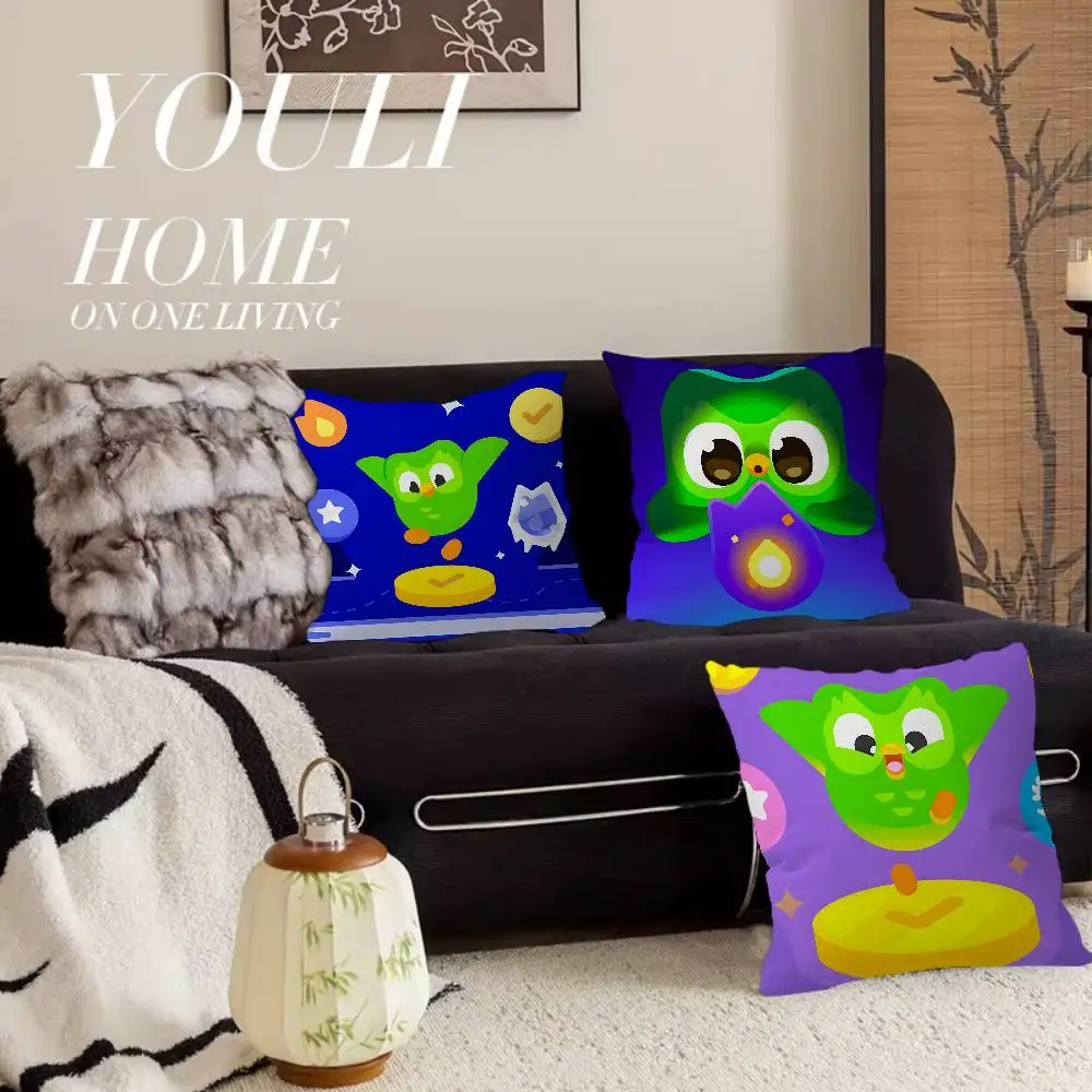 Language App D-Duolingo pillow cover sofa cushion cover home room decoration children gift