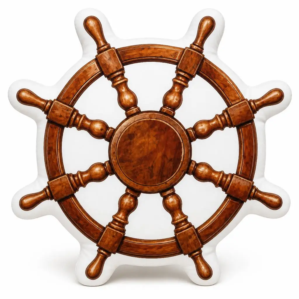 Ship Wheel Nautical Maritime Sailing Boat Captain Plush Pillow Cushion Irregular Stuffed Throw Pillow Home Decor Gift Sofa Bed