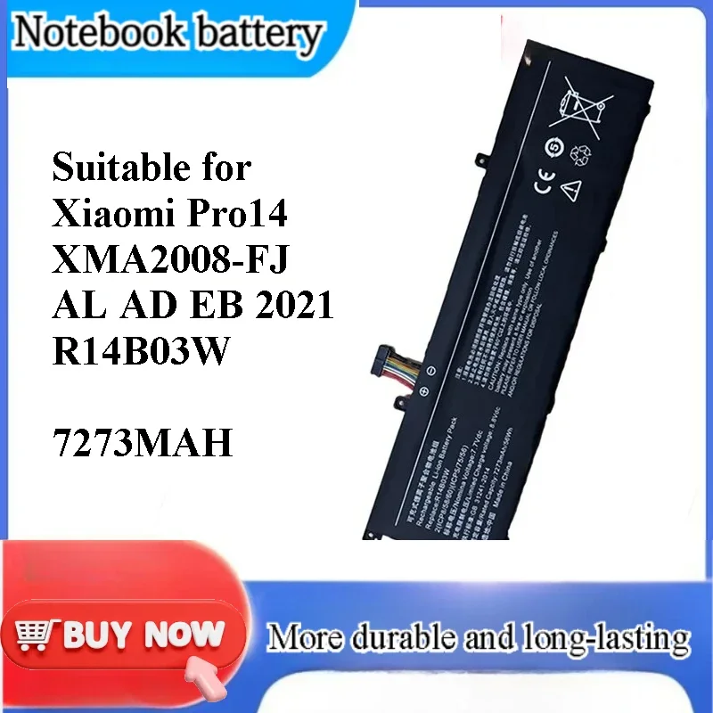 [NEW] for Xiaomi Pro14 XMA2008-FJ AL AD EB 2021 R14B03W Built-in Battery
