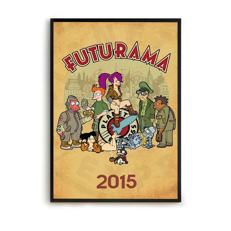 

F-Futurama Paintings for Bed Room Decor Cartoon Decorative Prints Wall Painting on Canvas Poster Decoration Home Decorations