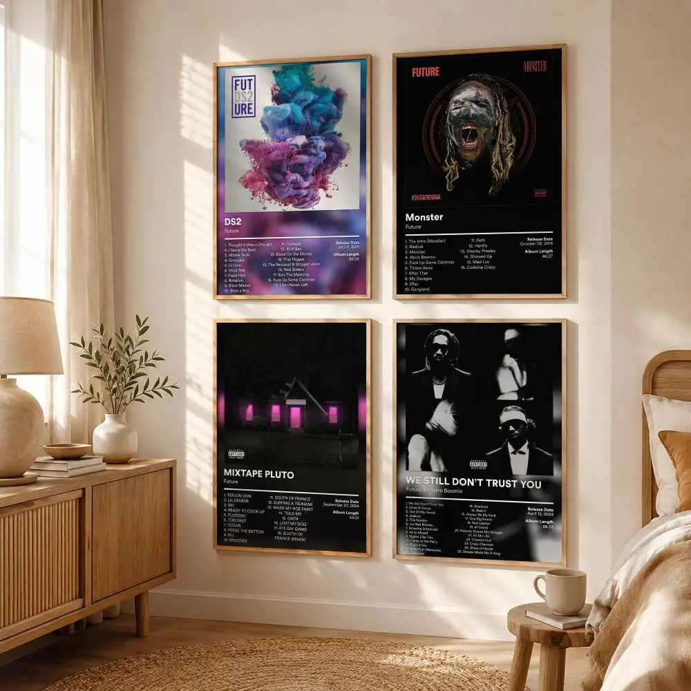 Multi Genre HipHop Artist F-Future Poster All-match HD Waterproof Self-Adhesive Wall Art Sticker For Home Bedroom