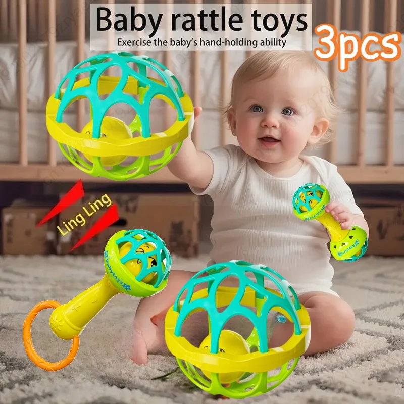 New Baby Rattles 0 12 Months Ringing Toy, Available in Multiple Colors, Bright and Eye-catching, Loved By Babies, Christmas Gift