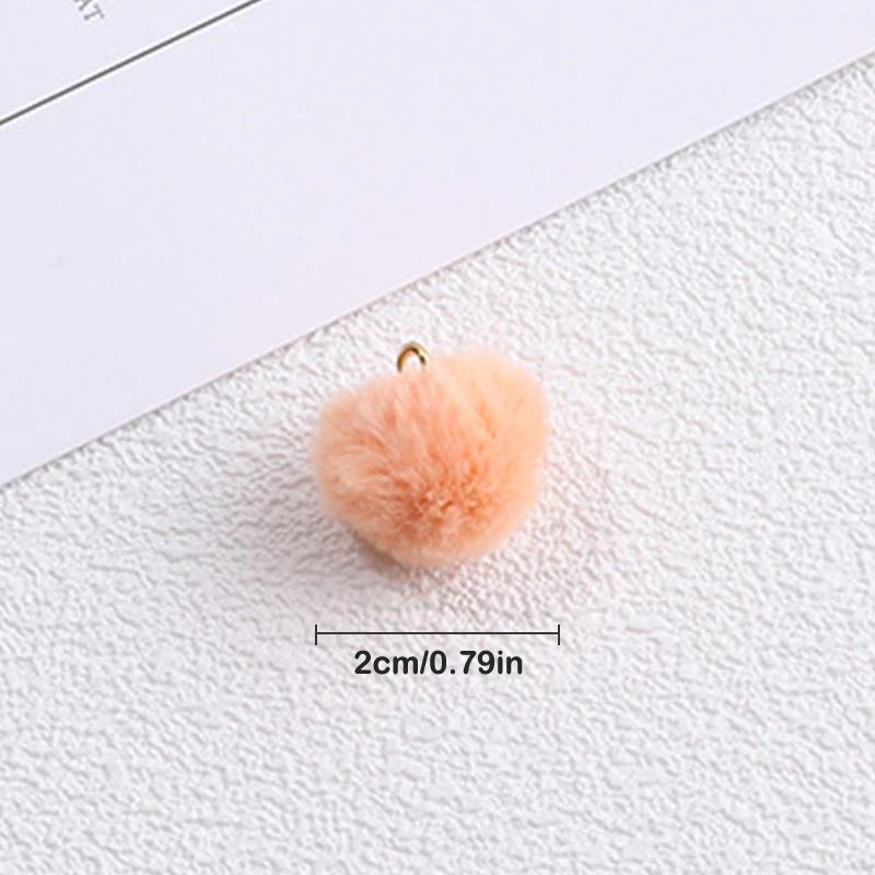 5pcs bunte Pom Pom weiche pelzige Ball Anhänger Pompones Handwerk für DIY Telefon Lanyard Schlüssel bund Ohrring Schmuck Zubehör