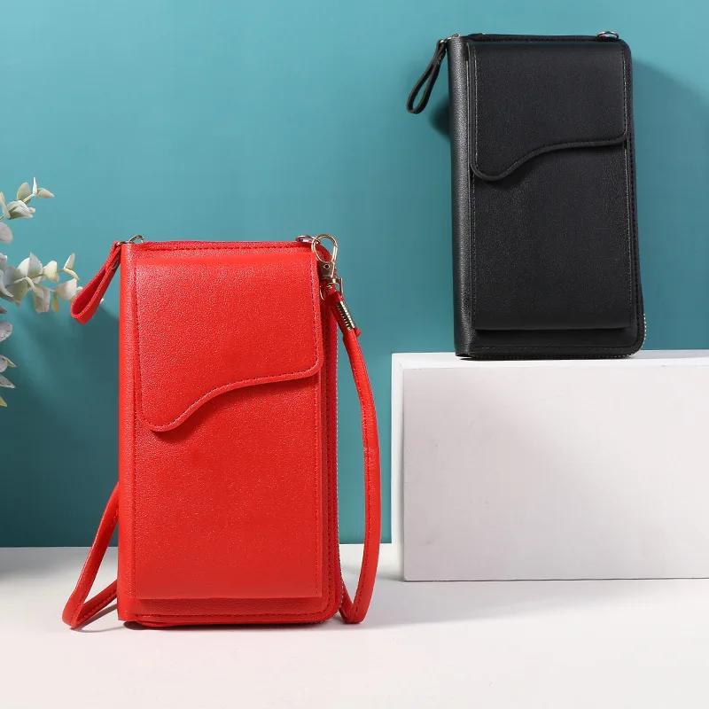 Mini Vertical Phone Bag 2023 New Summer Korean Edition Solid Color Multi Functional Fashion Trend Long Women's Exquisite Wallet