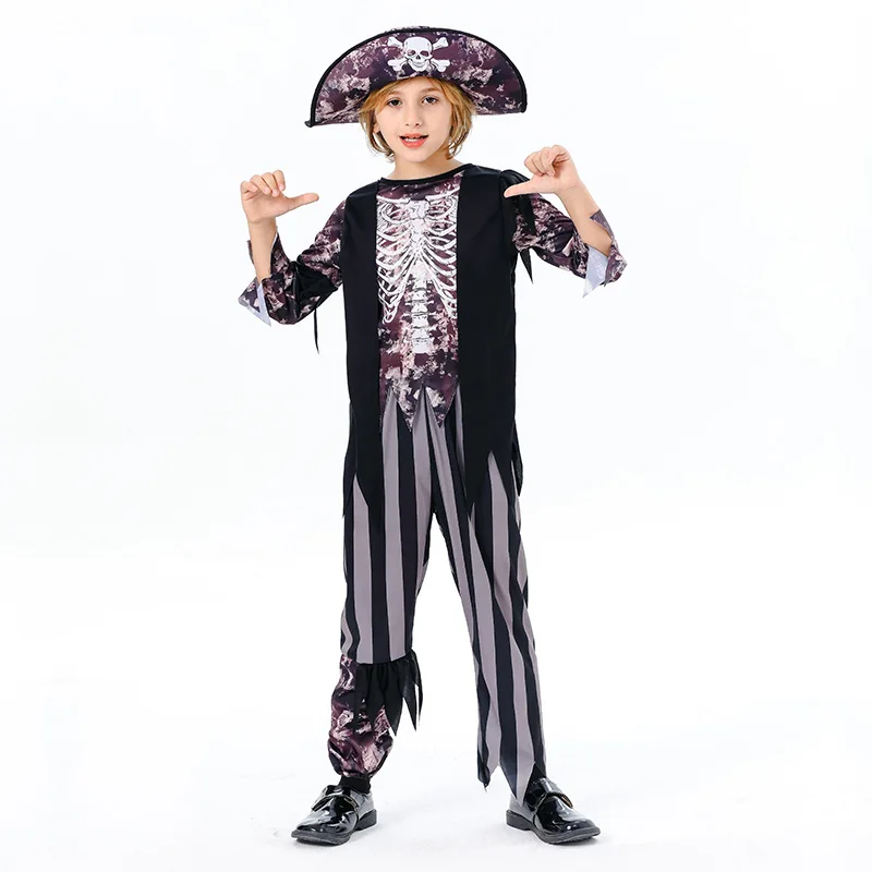 Disfraz de pirata para niños y niñas, conjunto de Cosplay de capitán, ropa de Purim para Navidad y Año Nuevo, vestido de Jack para fiesta de Carnaval