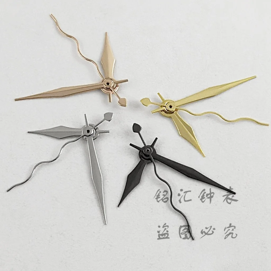 No Luminous NH35 Hands Curled Corrugated Hands Gold Rose Silver Three needle Hands Watch Accessory For NH35 NH36 4R 7S Movement
