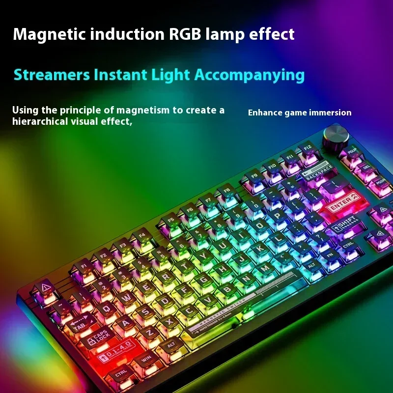 Wagen ek75 Magnetsc halter mechanische Tastatur niedrige Verzögerung RGB kabel gebundene Gaming-Tastatur pbt Tasten kappen PC Gamer Zubehör varolant