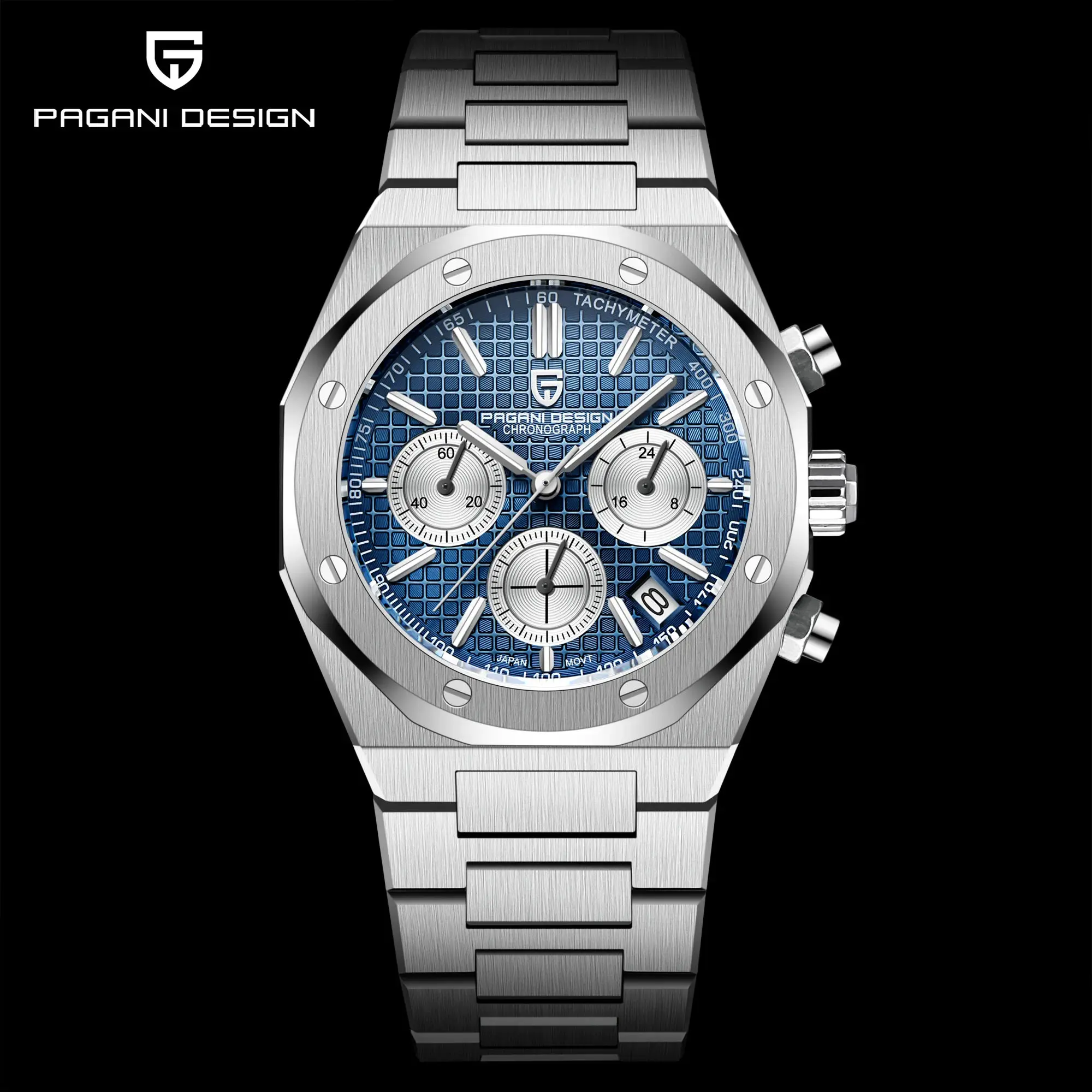 Pagani Design 2024 New VK63 Business Men\'s Quartz Watch Luxury Sapphire Stainless Steel 20Bar Waterproof Leisure Sports Watch Me