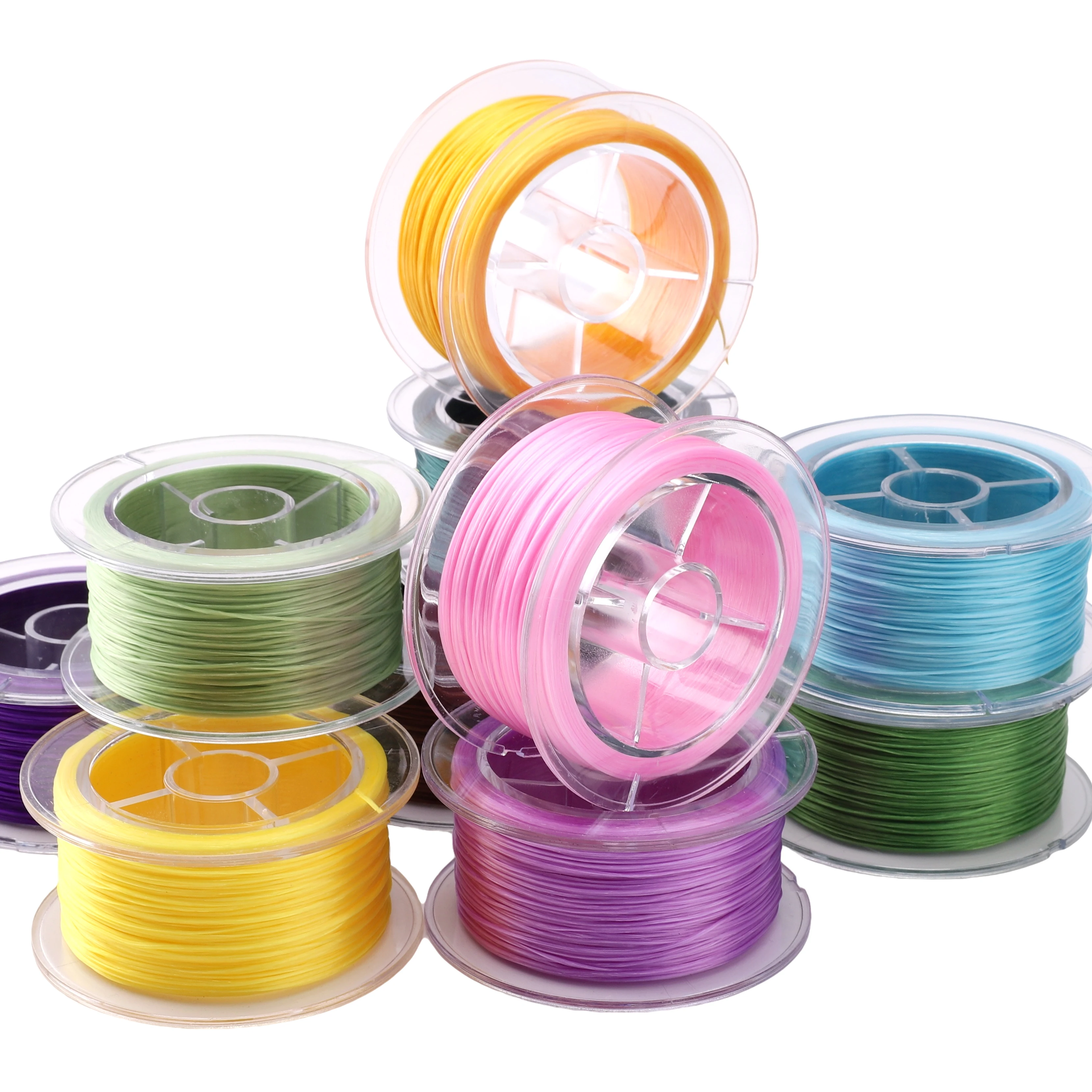 

0.8mm 50m/Roll Flat Crystal Elastic Thread Cords Sewing Rubber Stretchy Cord Rope For Jewelry Making Beading Bracelet Necklace