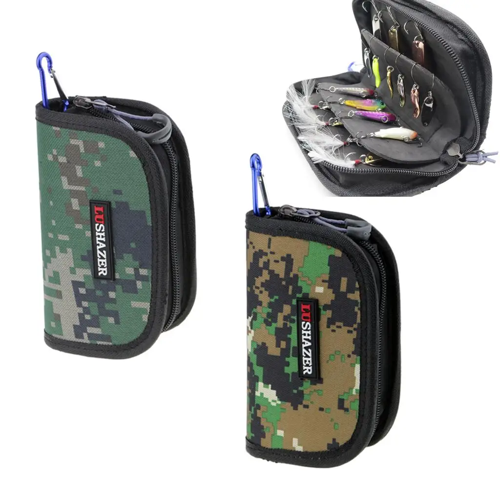 Fishing Spoon Lures Tackle Bag Wallet Spinner Baits Storage Case Waterproof Spoon Tackle Bag Outdoor Fishing Accessori15x10x4cm
