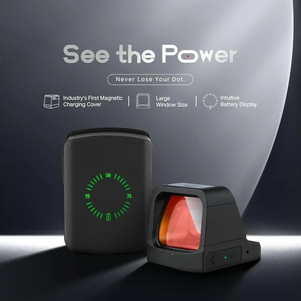 عرض ساخن لعام 2025.Osight 3 MOA قابل لإعادة الشحن نقطة مفتوحة عاكسة مع غطاء شحن، مشاهد تكتيكية خالية من الموازين، خيار نقطة خضراء/حمراء