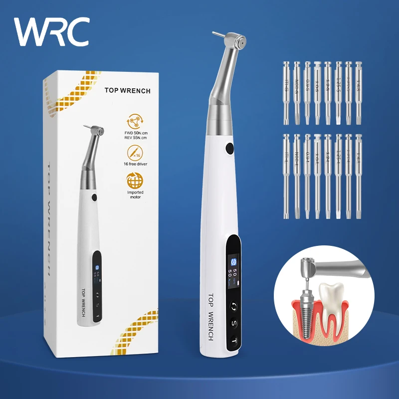 

Dental Electric Implant Wrench Portable Wireless Electric Dental Implant Torque Wrench With 16pcs Screwdrivers of Dentistry Tool
